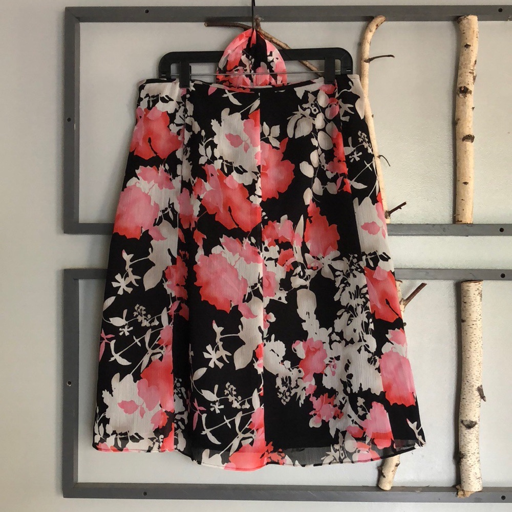 Floral Skirt with matching Scarf